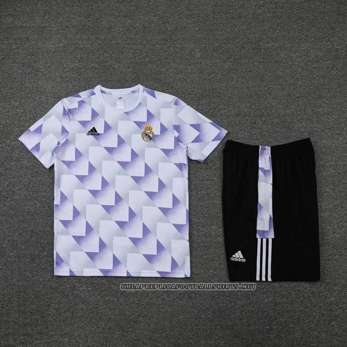 Tracksuit
 Real Madrid 2022-2023 Short Sleeve
 White
 and 
Purpura - Shorts
